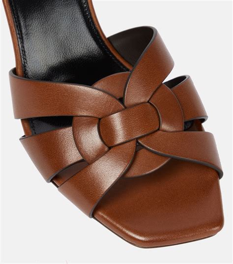 Tribute 85 leather sandals in brown 